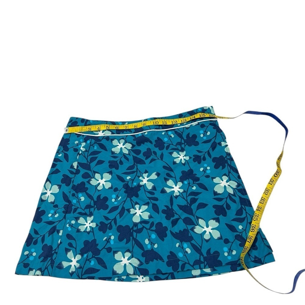 Patagonia Button Out Boardie Wrap Skirt Women’ 8 Blue Floral Snap Button Swim - Picture 9 of 11